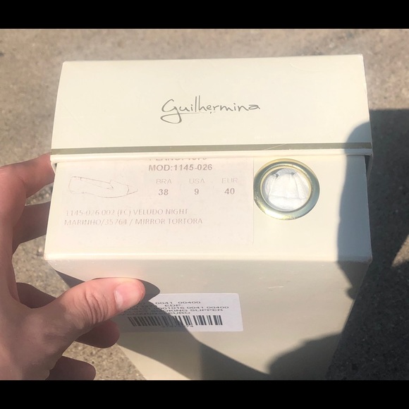 Guilhermina Blue Velvet Mirror Toe Flats - Picture 5 of 6